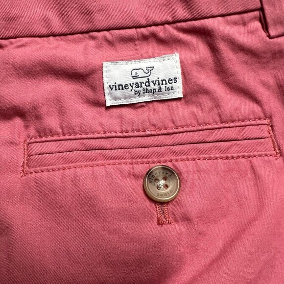 Vineyard Vines Boys Shorts Size 8 Pink Cotton Flat Front Pockets Adjustable - Picture 5 of 9